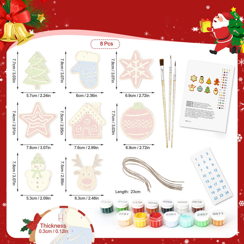 DIY Hand-Painted Christmas Ornaments Set Perfect Gift for Family