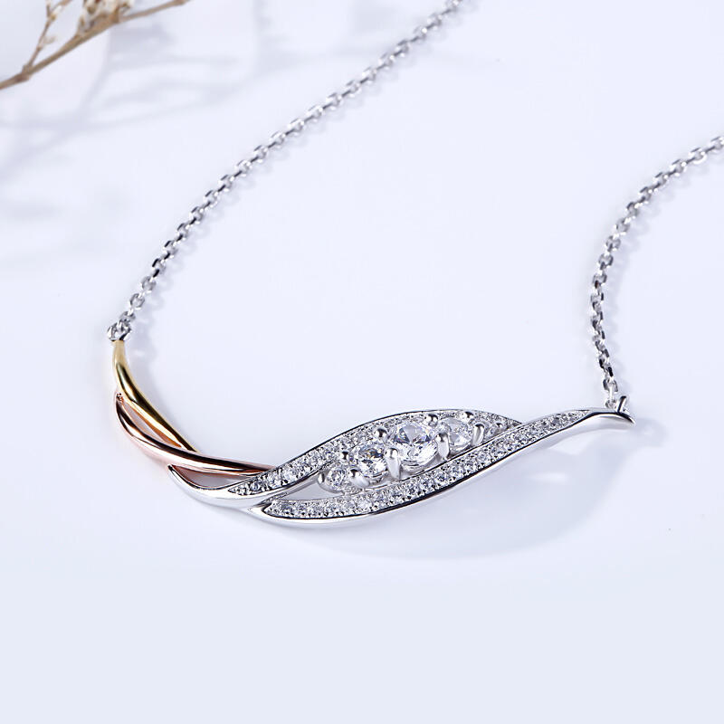 Jeulia Fancy Tri-Tone Necklace