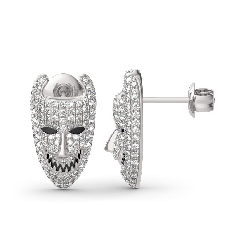 Jeulia Lock Inspired Sterling Silver Earrings