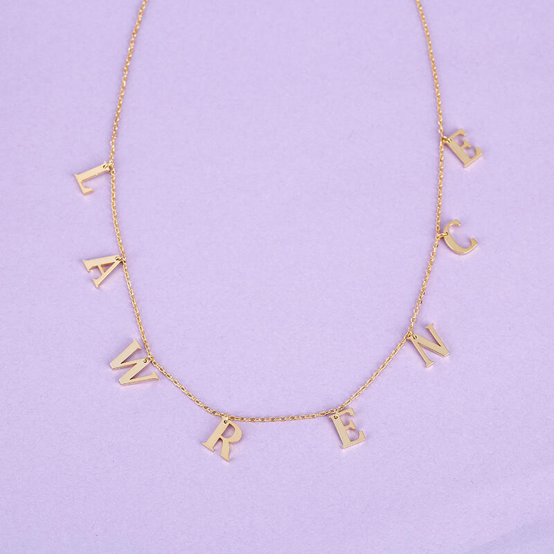 Jeulia Name Choker Sterling Silver Necklace