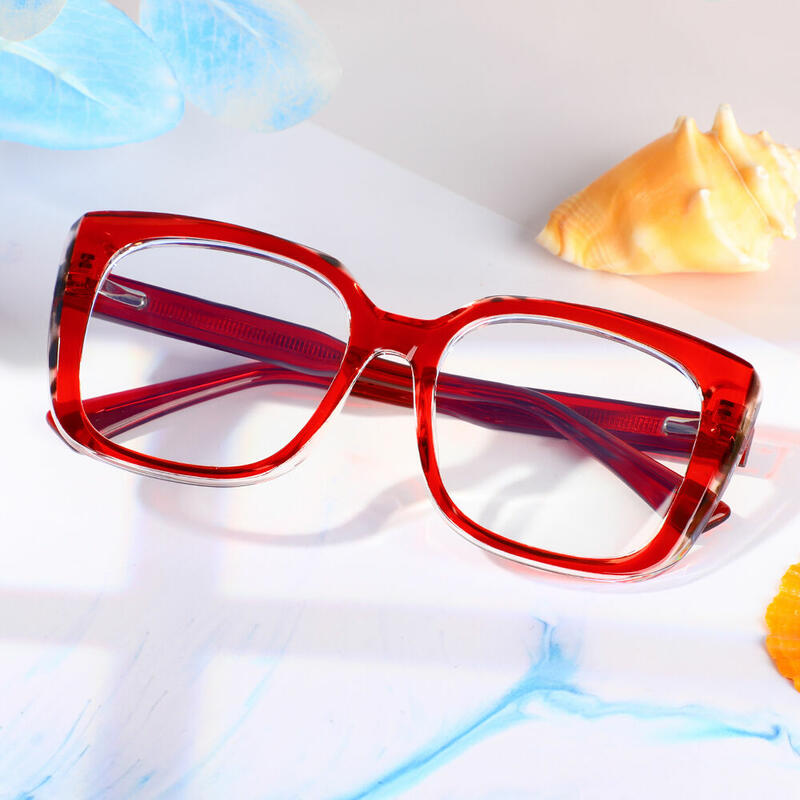 Occhiali da Vista Birdir Quadrato Rosso