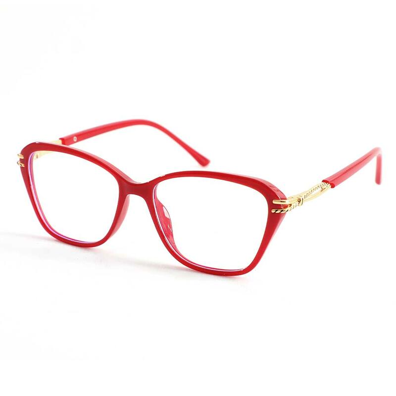 Edwii Cat Eye Rote Brille