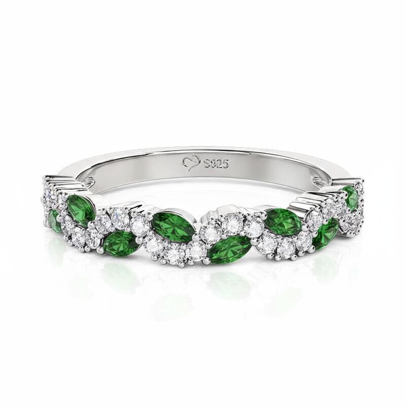 Jeulia Stackable Marquise Customized Eternity Band for Women