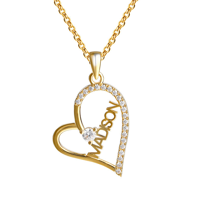 Jeulia Collar personalizado con el nombre de plata de ley