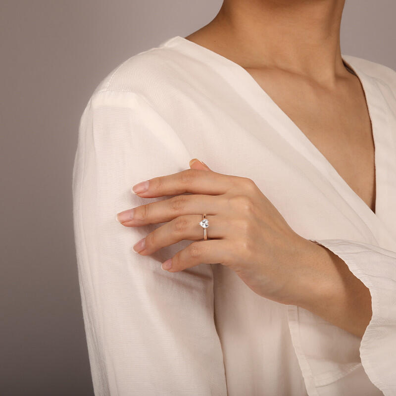 "Love Story" 1ct Heart Cut Solitaire Engagement Ring