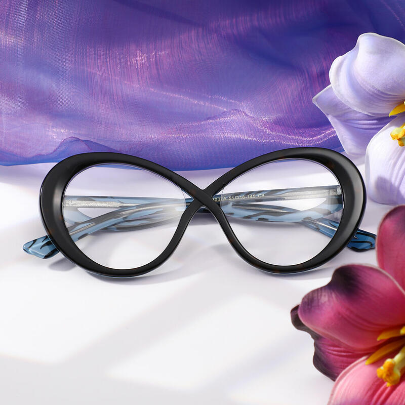 Ellit Ovale Schwarze Brille