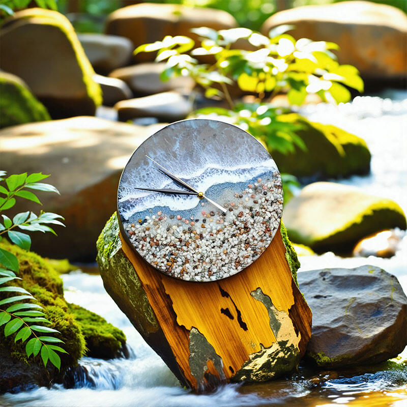 Reslol Enchanting Ocean Wave Resin Art Wall Clock