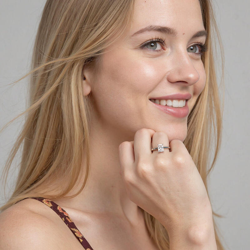 "Give You My All" 1ct Emerald Cut Solitaire Engagement Ring