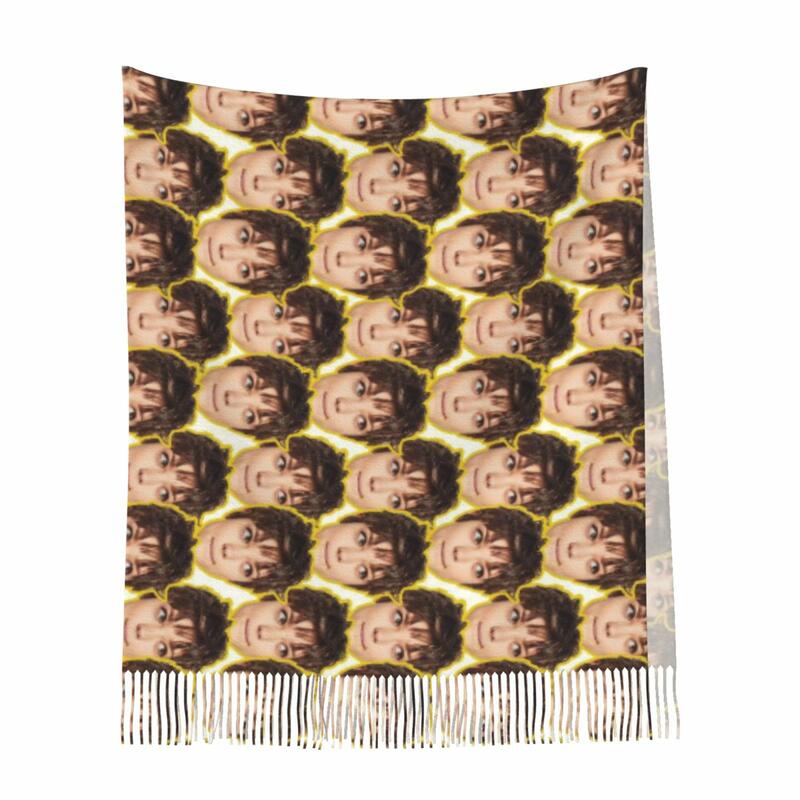 Bufanda con foto personalizada para añadir foto de cara, regalo divertido y divertido para amigos.