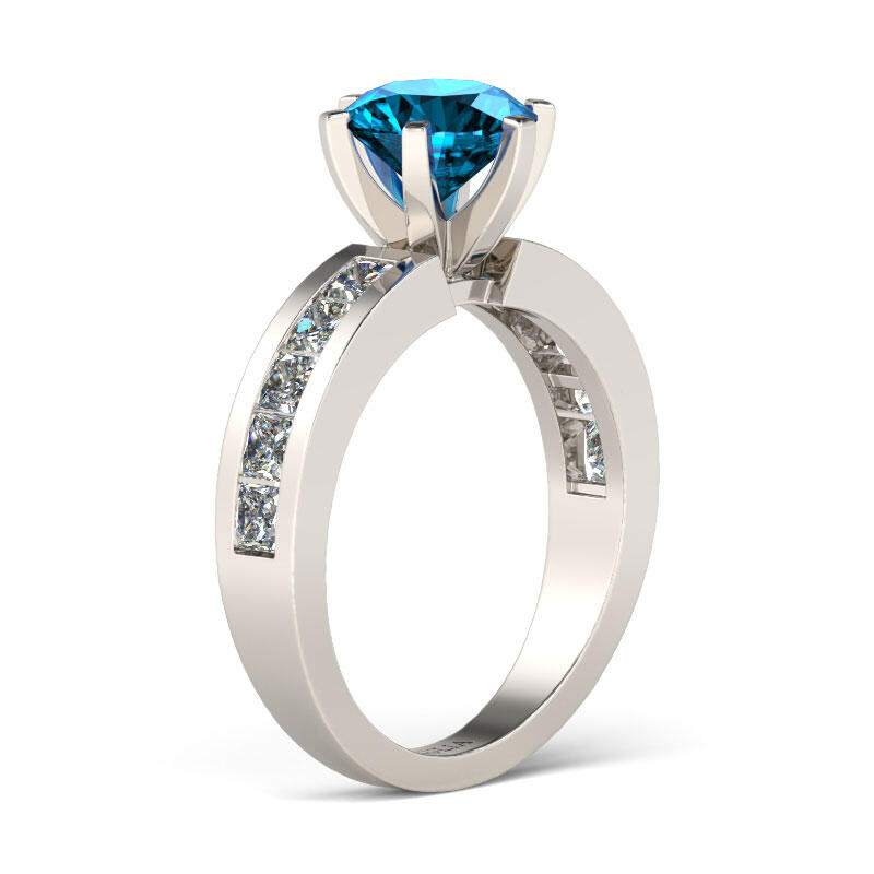 Jeulia Invisible Setting Round Cut Sterling Silver Ring