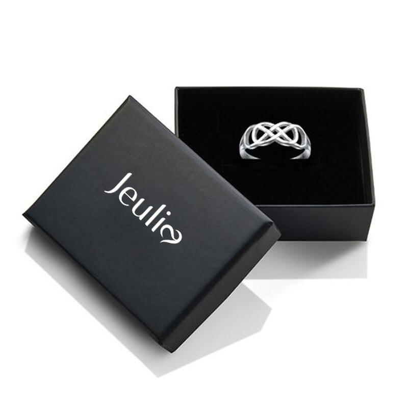 Jeulia Infinity Ring With Inner Engraving Sterling Silver