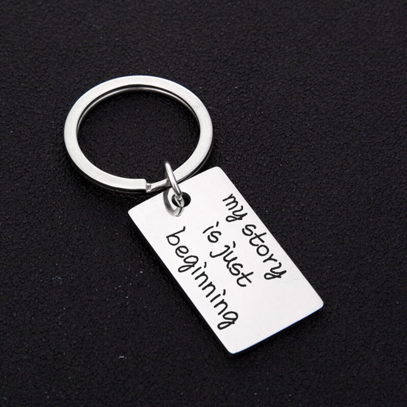 Uit liefde op maat gegraveerde sleutelhanger