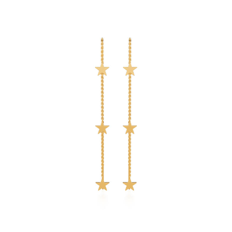 Jeulia "Dreamy Star" Sterling Silver Threader Earrings
