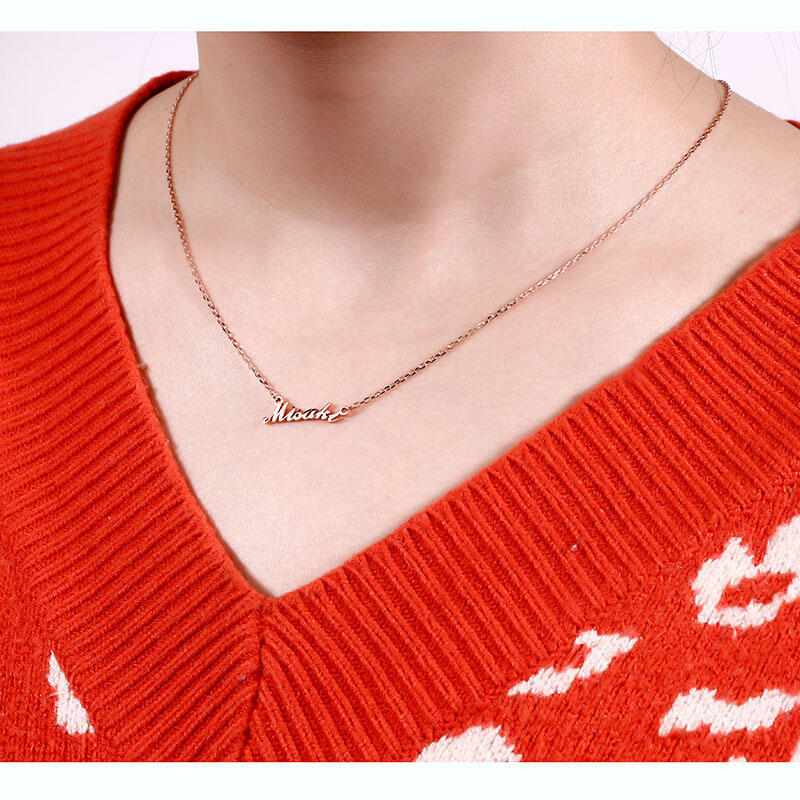 Jeulia Custom Three Tone Fashion Name Necklace in Sterling Silver