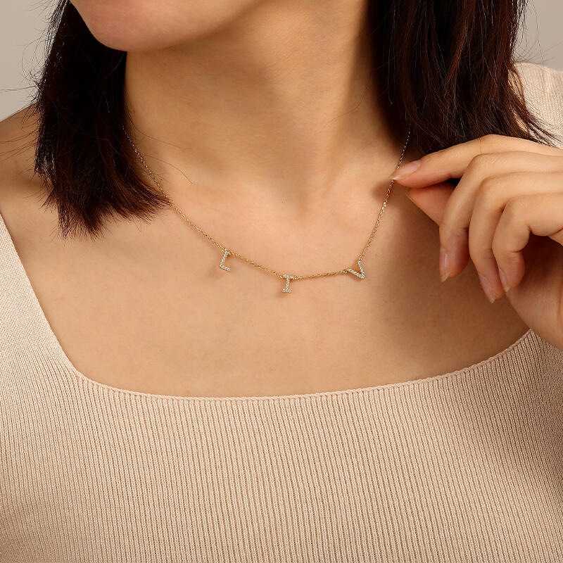 "The Initials of My Heart" Personalized Initial Necklace