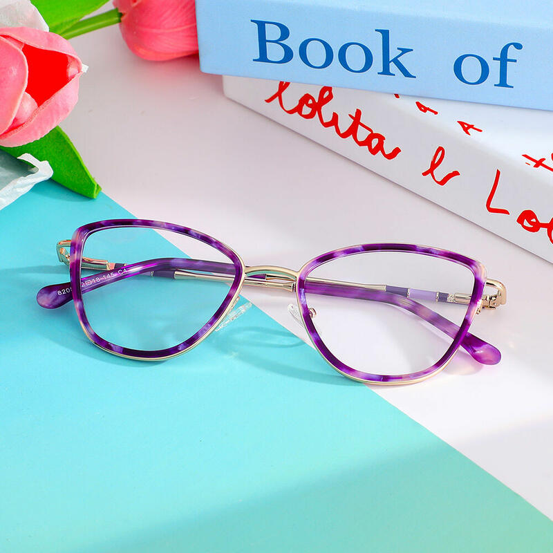 Ursula Cat Eye Lila Brillen