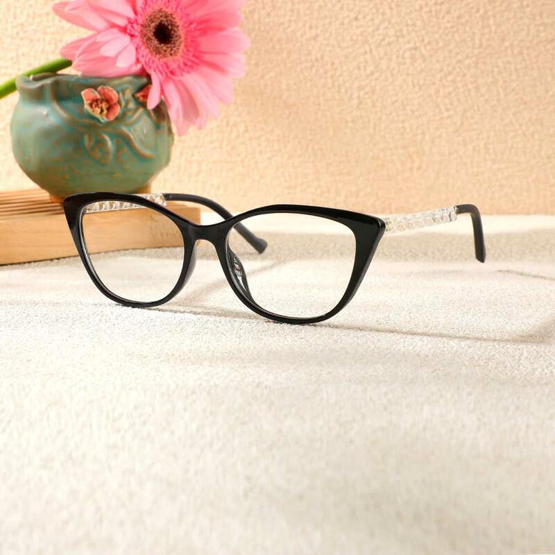 Minnie Cat Eye Schwarze Brille