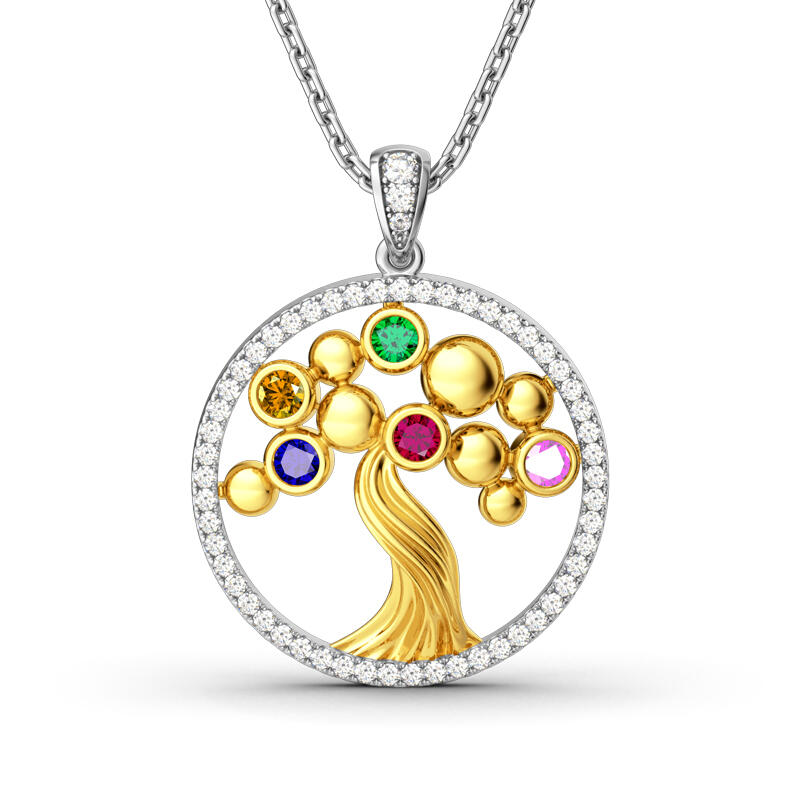Jeulia Family Tree Pendant