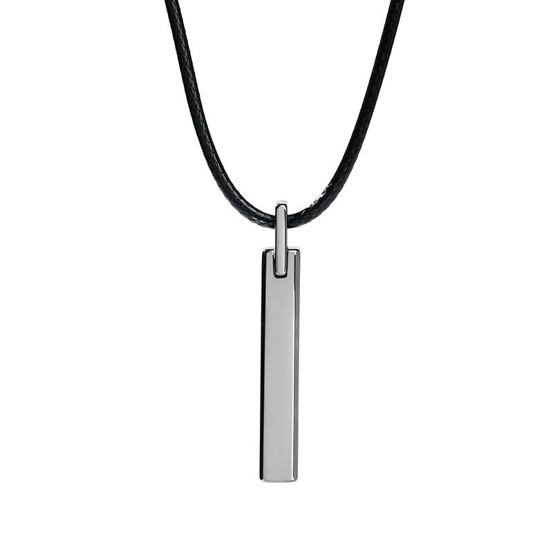 Jeulia Collar simple de acero de tungsteno para hombre