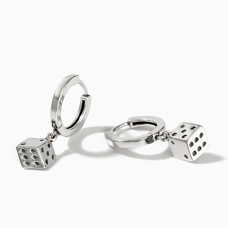 Jeulia "Roll Da Dice" Sterling Silver Earrings