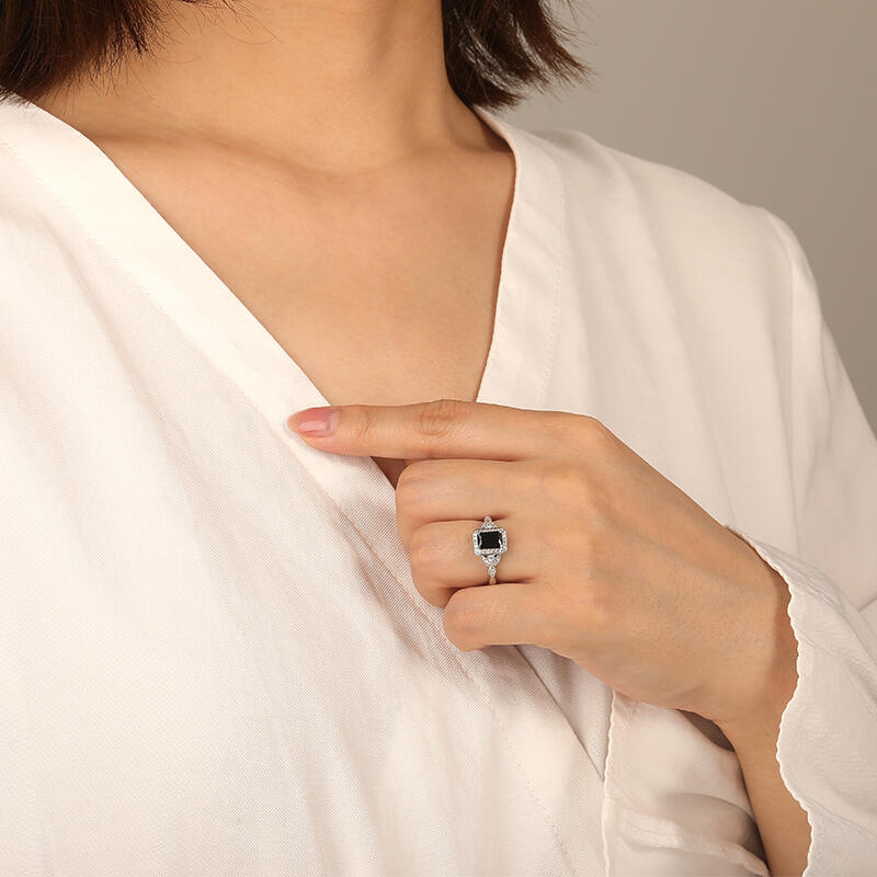 "The Luckiest" Radiant Cut Halo Engagement Ring