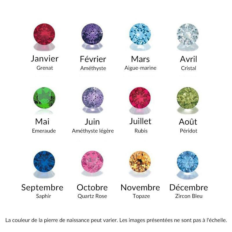 Jeulia Bague de promesse avec pierre de naissance Deux tons Personnalisé Coeur personnalisé