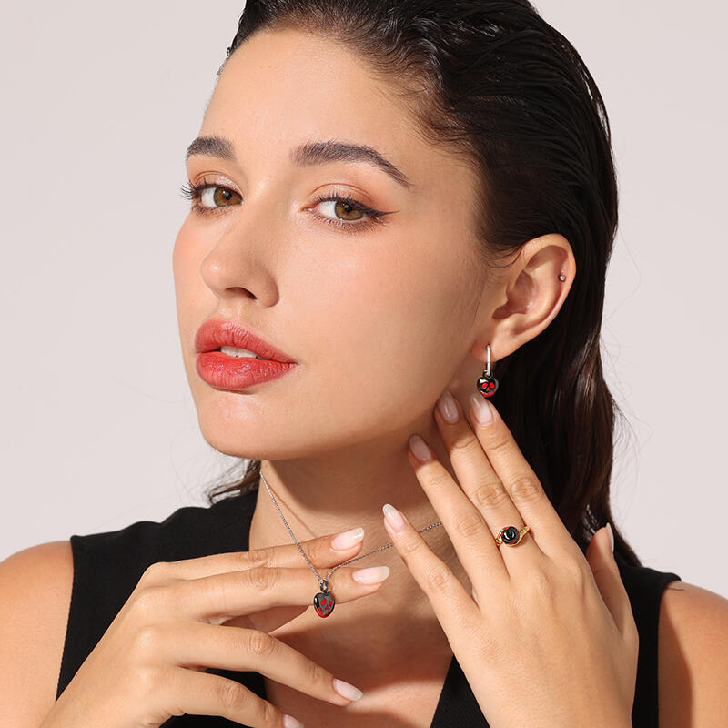 Jeulia "Murder Princess" Poison Apple Sterling Silver Earrings