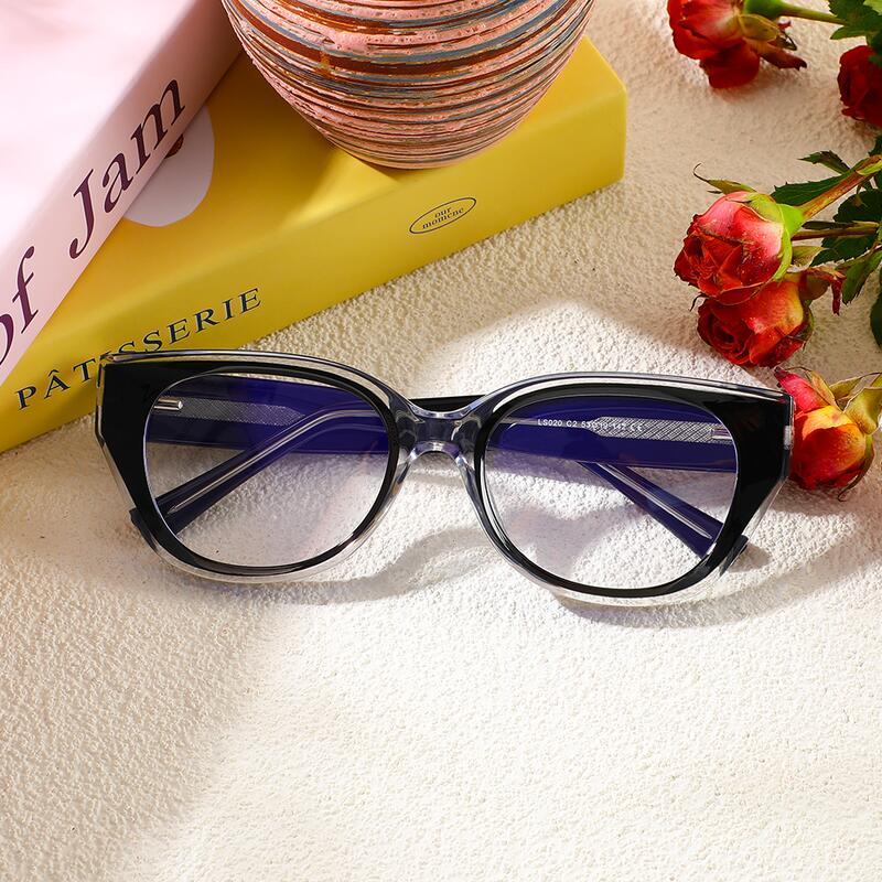 Daisy Cat Eye Schwarze Klare Brille