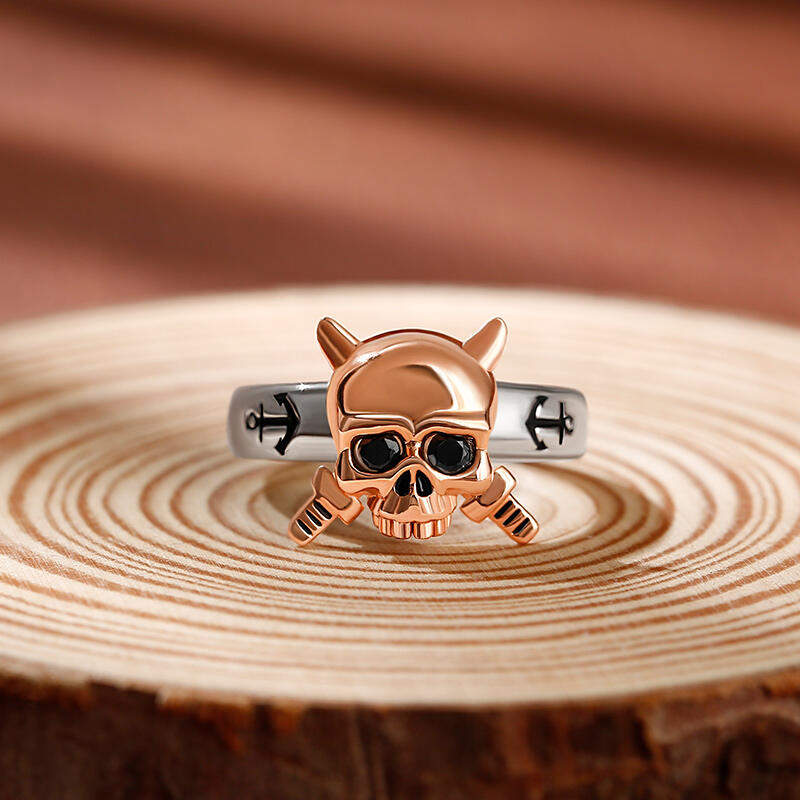 Jeulia "Immortal Spirit" Skull Knight Sterling Silver Ring