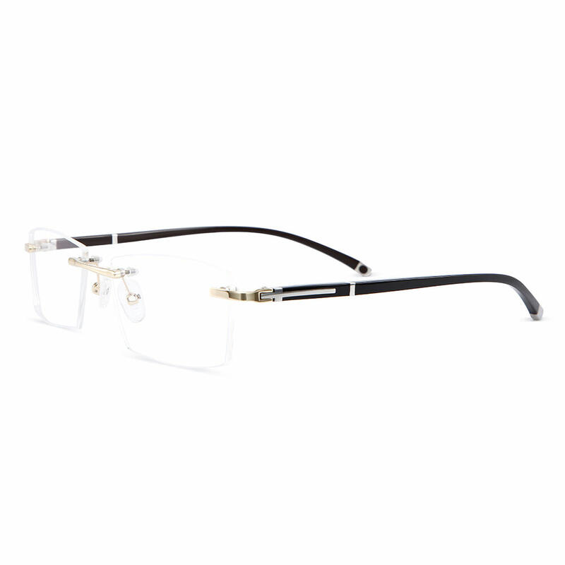 Lucien Rectangle Gold Glasses