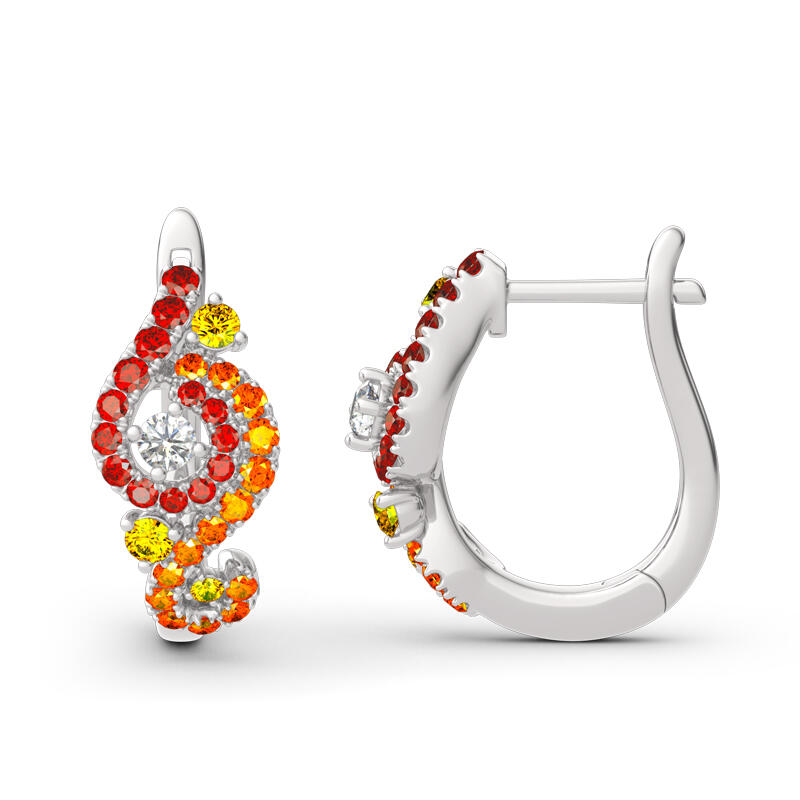 Jeulia Sunset Inspired Sterling Silver Earrings