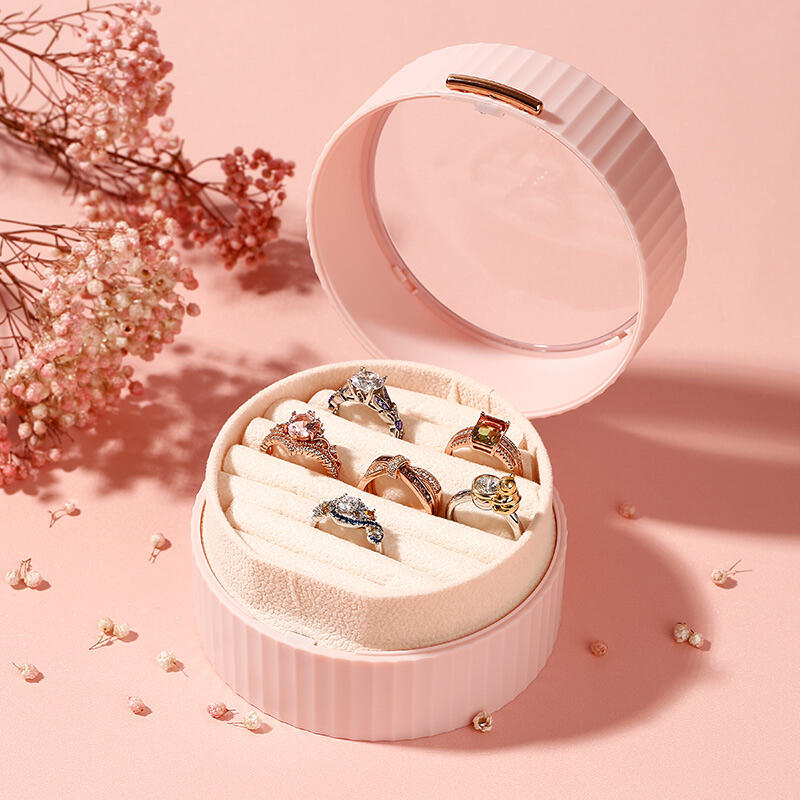 Jeulia Simple Design Round Jewelry Storage Box