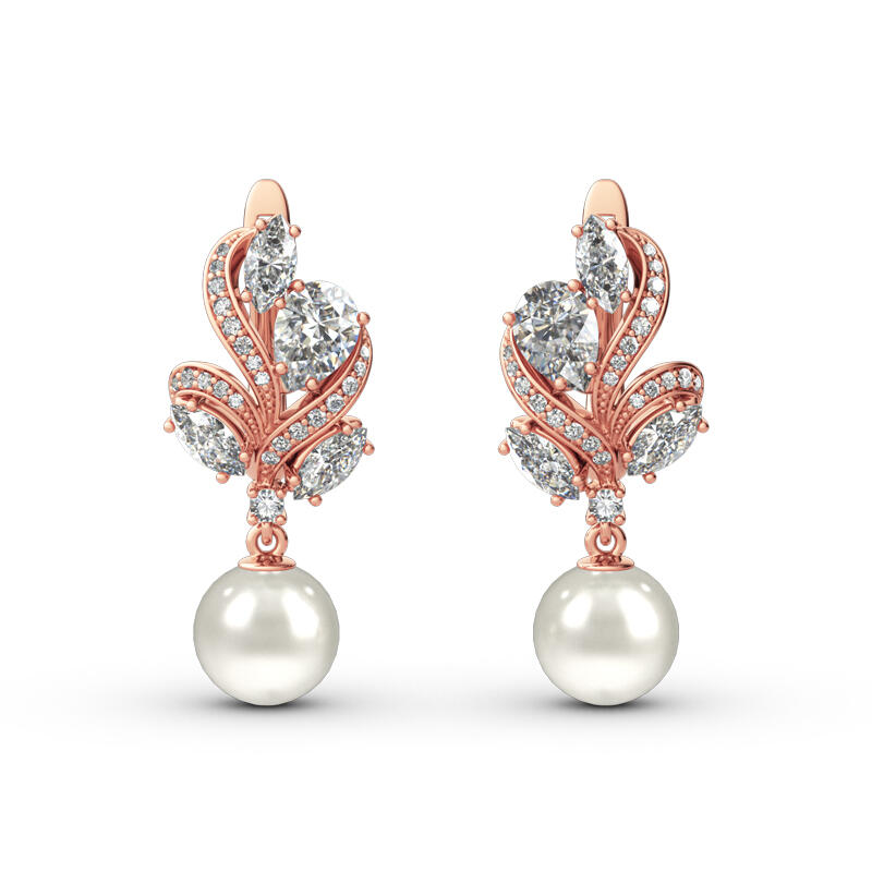 Jeulia Conjunto de joyas de plata esterlina con perlas cultivadas de diseño elegante