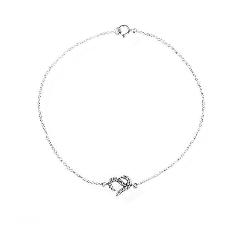 Jeulia Logo Shape Commemorative Sterling Silver Bracelet