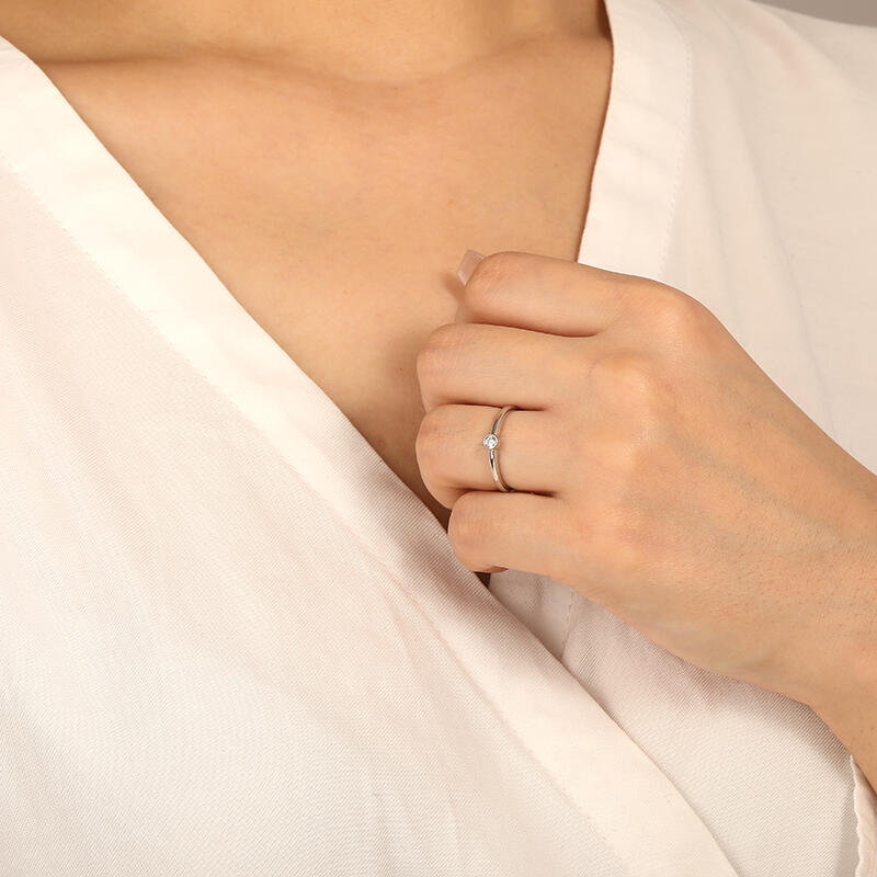 "My World"  Stackable Dainty Ring