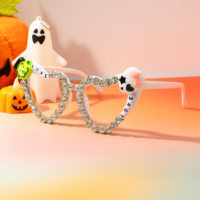 Halloween Cedriea Heart Green Monster Glasses