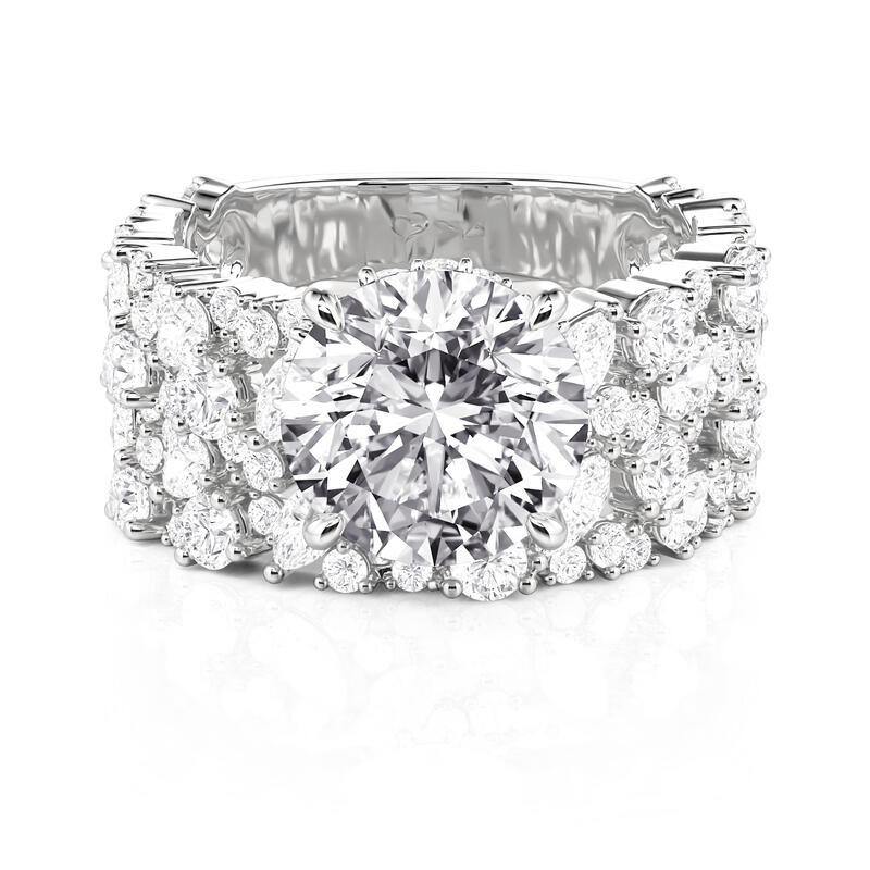 Jeulia Olivetta Round Cut Engagement Ring Set