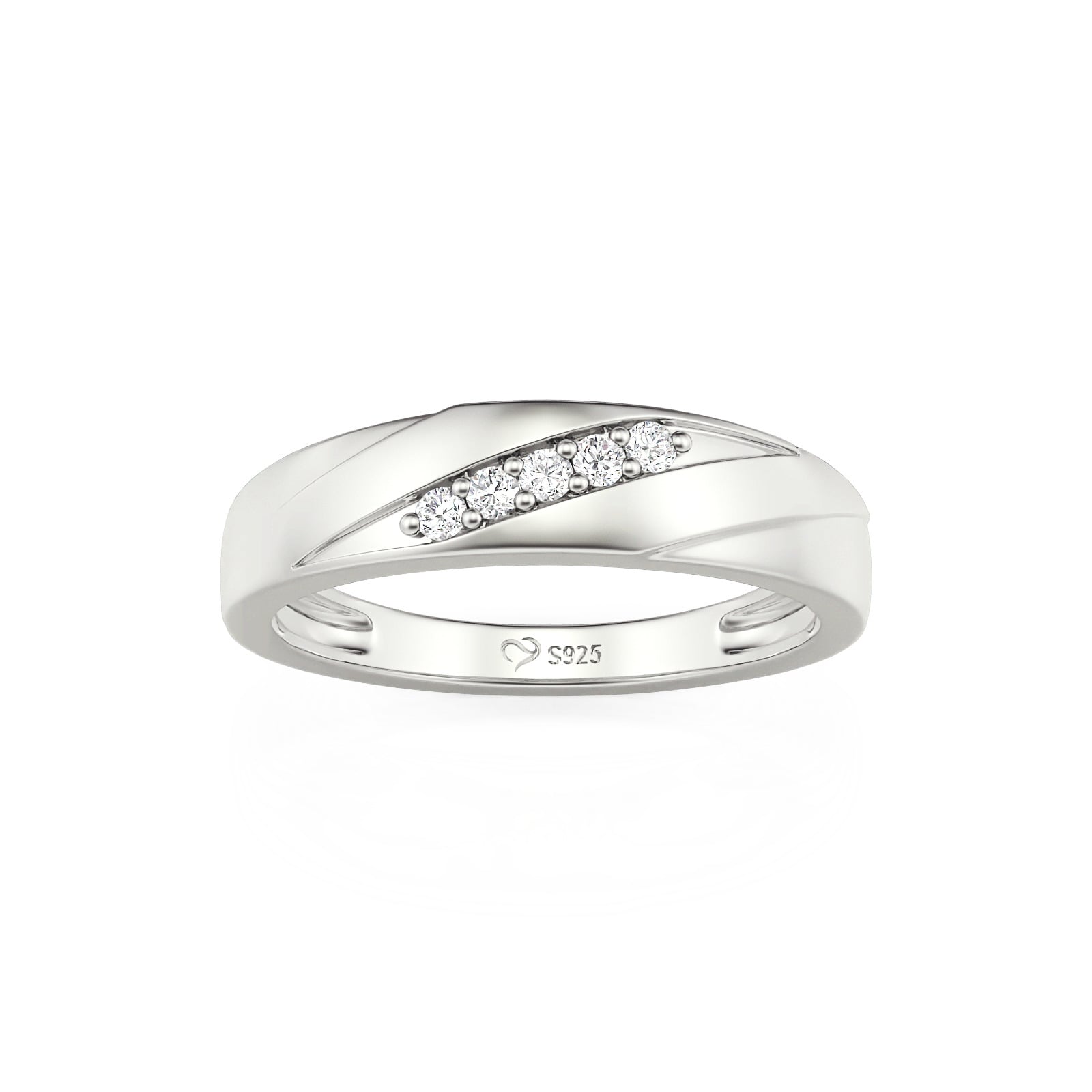 Et maison Classic Twist Bypass Wedding Band for Men