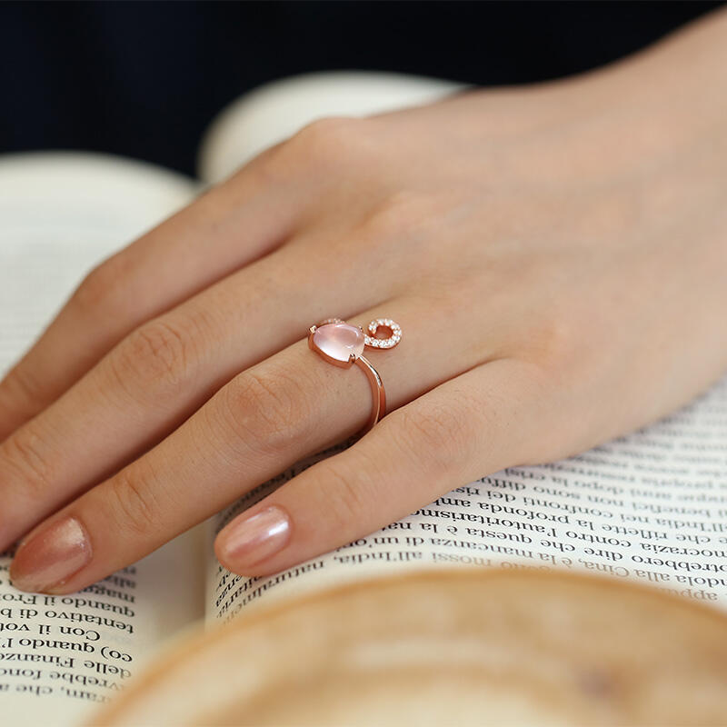 Jeulia Water Drop Sterling Silver Cocktail Ring