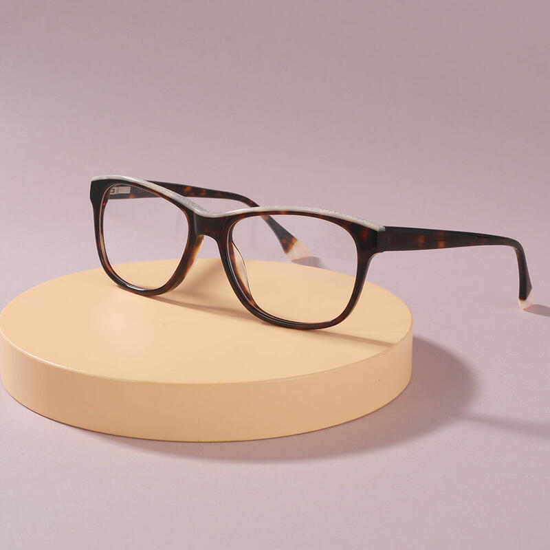 Andrew Rectangle Tortoise Beige Glasses