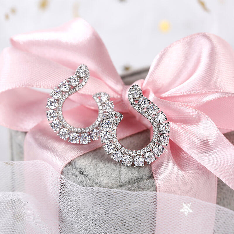 Jeulia Pendientes de Aro de Plata Esterlina Clásicos