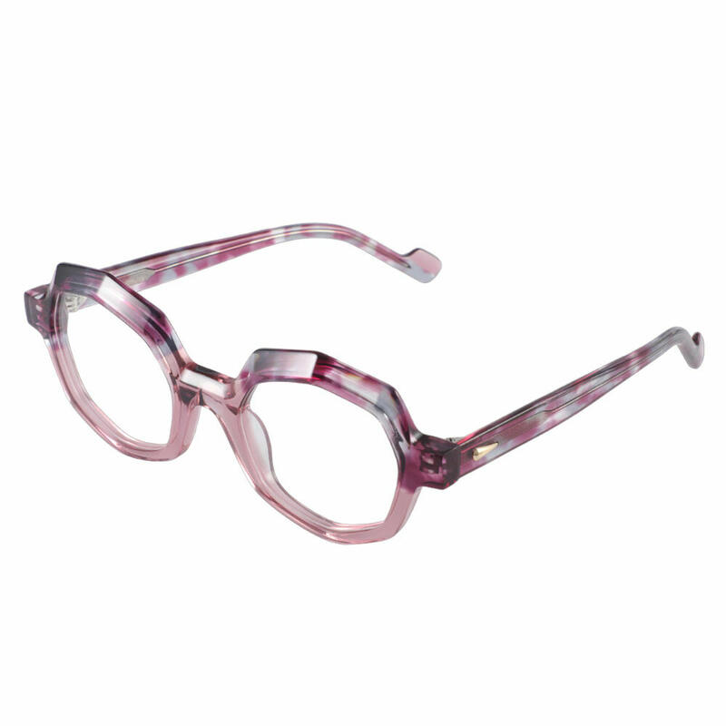 Geoffrey Geometric Purple Glasses