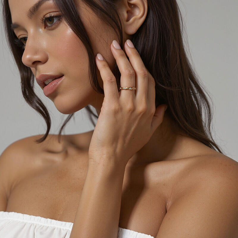 "Timeless Tides" Classic Wedding Band