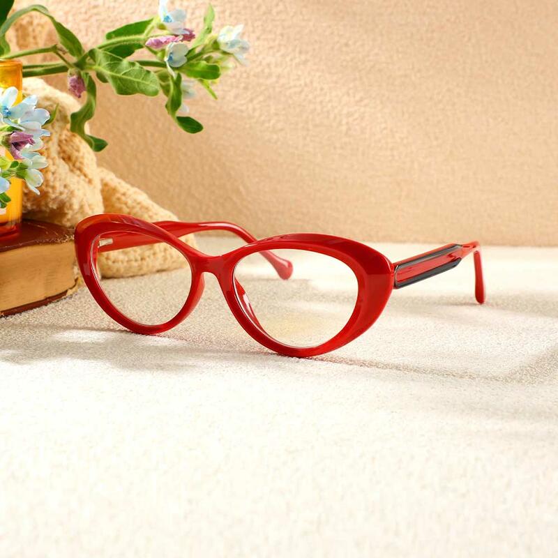 Lunettes de Vue Vogt Cat Eye Rouge 
