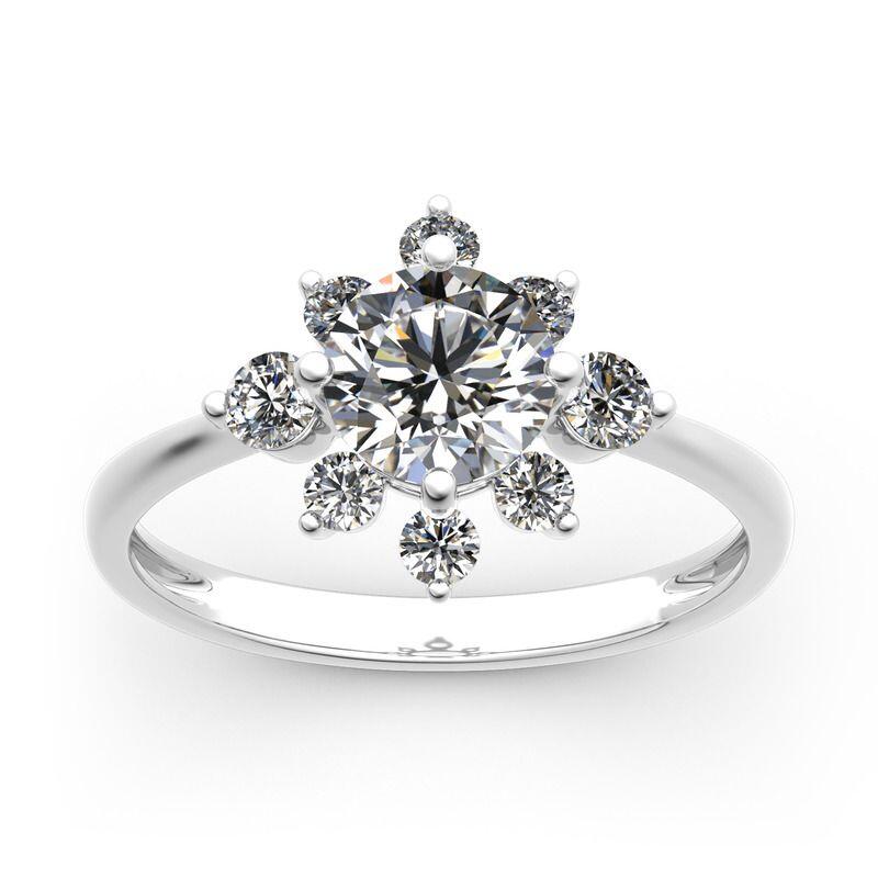 Jeulia Round Cut Vintage Sterling Silver Ring