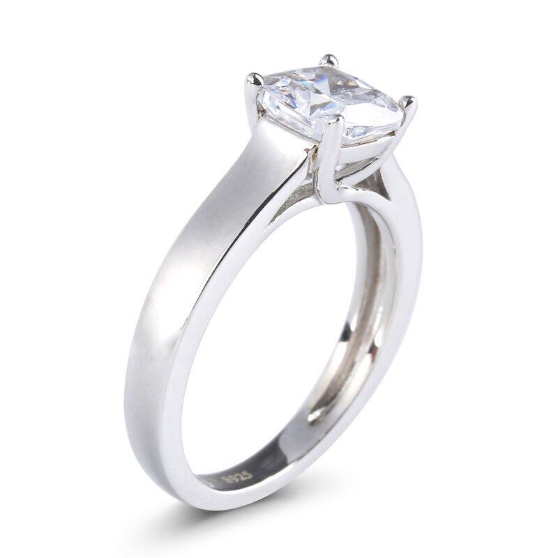 Jeulia Cushion Cut Sterling Silver Ring