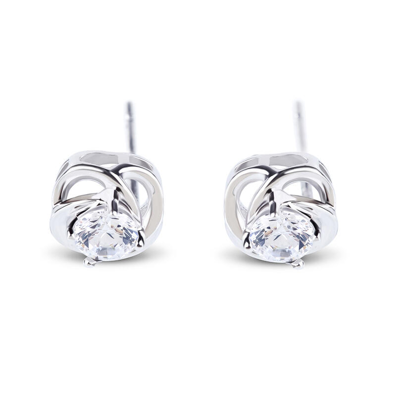 Jeulia Clous D'Oreilles Fleur Classiques en Argent Sterling