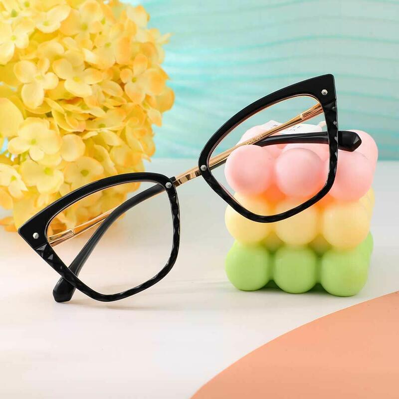 Daphne Cat Eye Schwarze Brille