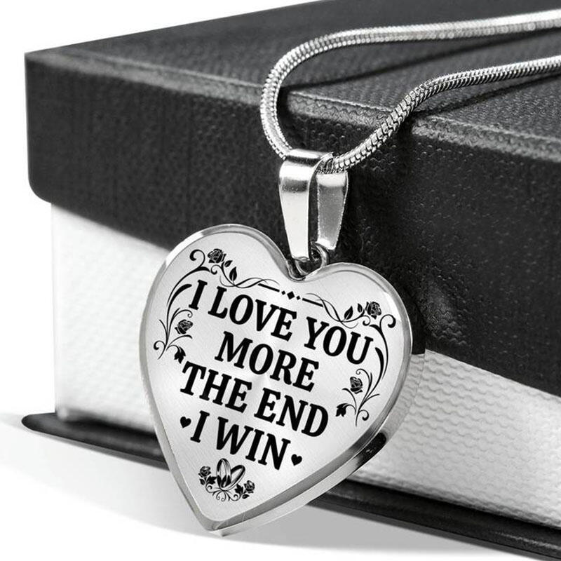 "I Love You More The End"  Collana a forma di Cuore