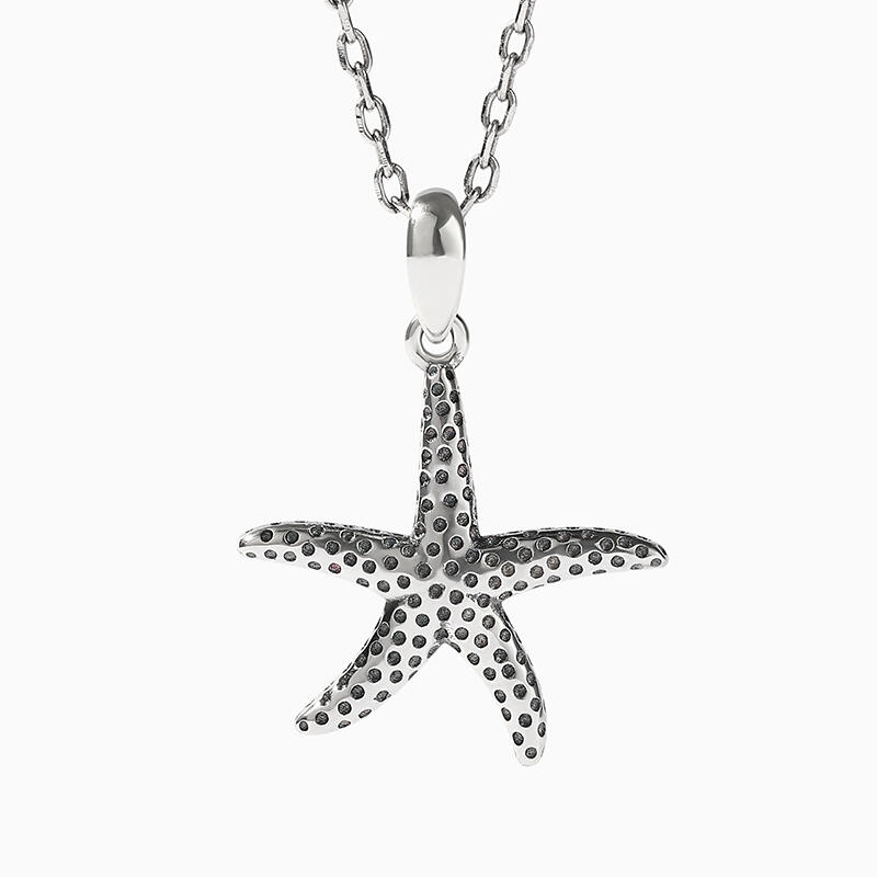 Jeulia "Starfish" Sterling Silver Necklace